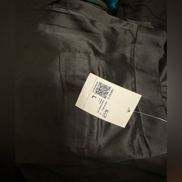 NWT: Satin Black Ruched Pants - Picture 3 of 10